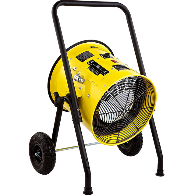 Dr. Infrared Heater 10,000 Watt Salamander Construction Portable Fan Forced Electric Heater - Angled Downward