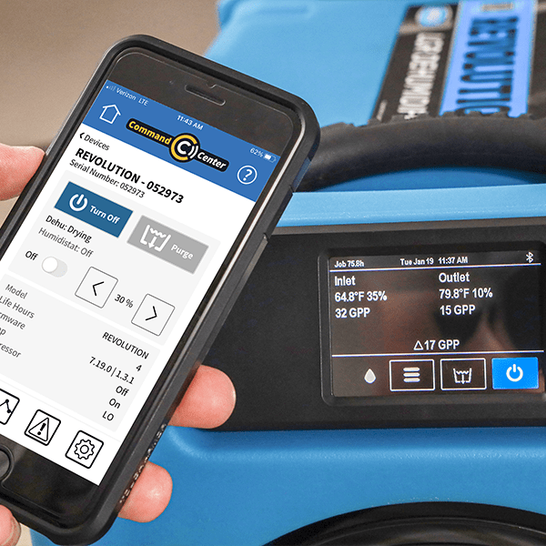 Dri-Eaz Command Hub for Dehumidifiers - Phone App