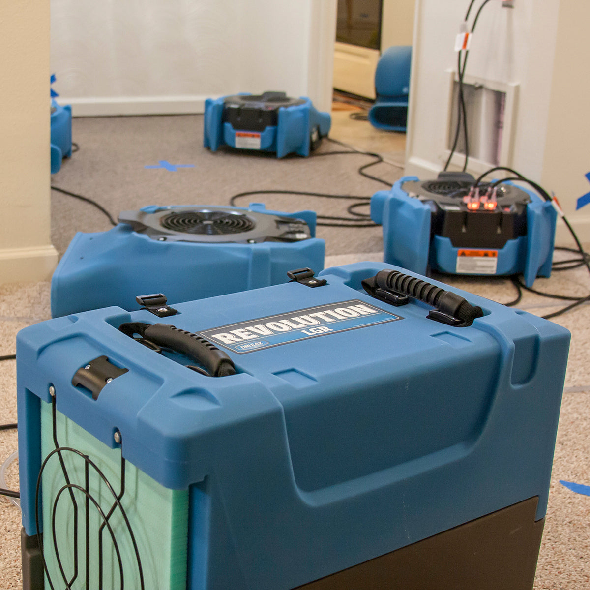 Dri-Eaz F413 Revolution LGR Dehumidifier - in use