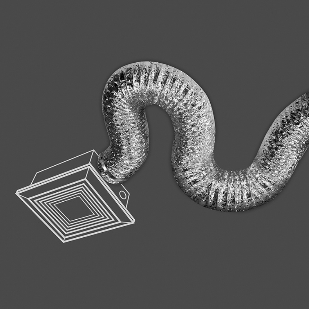 Dundas Jafine 25ft UL Listed Flexible Aluminum Foil Ducting - Lifestyle