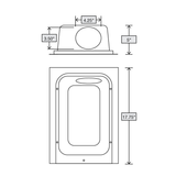 Dundas Jafine MDRB Metal Recessed Dryer Vent Box - Dimensions