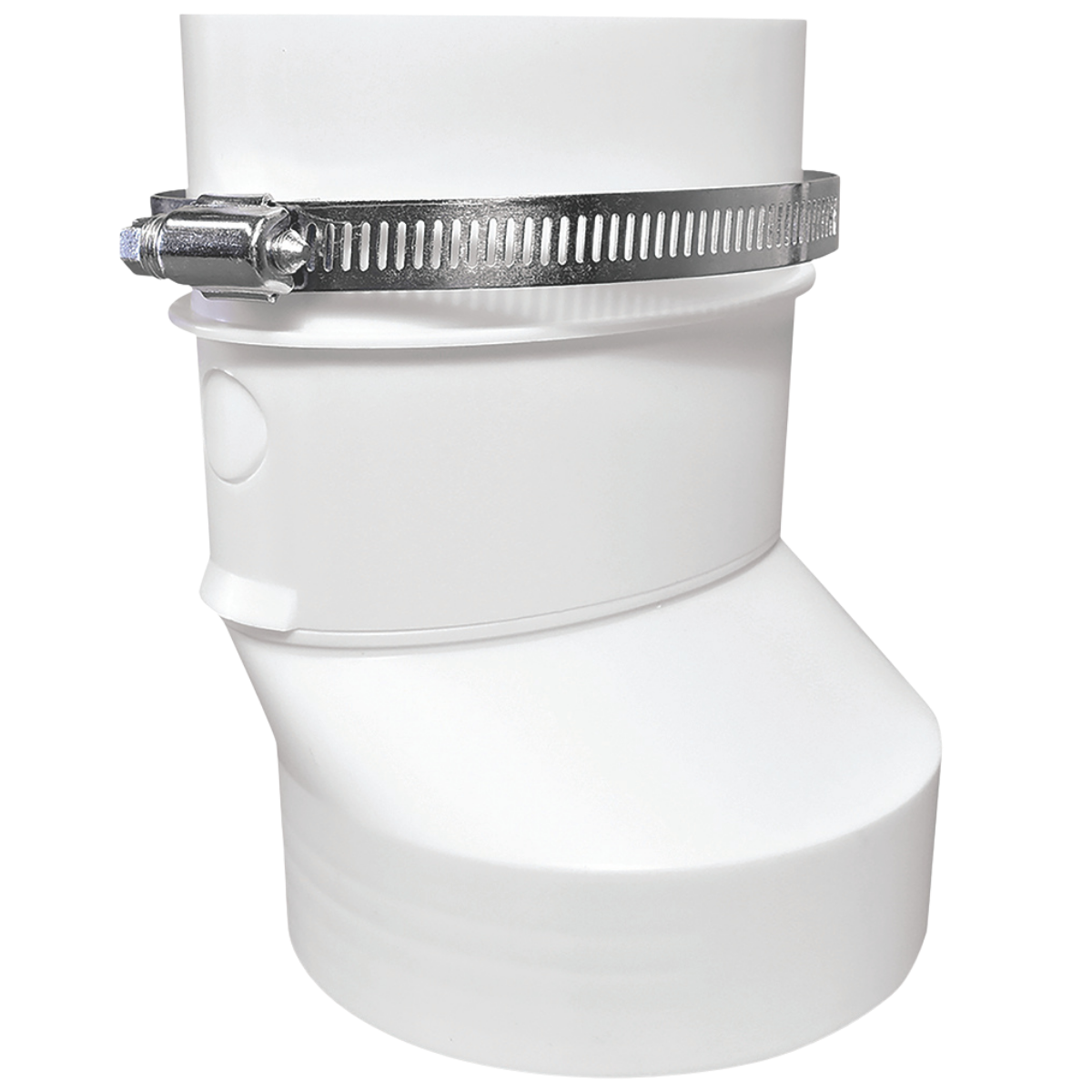 Dundas Jafine R2OZW Round to Oval Plastic Dryer Duct Connector - Angle