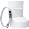 Dundas Jafine R2OZW Round to Oval Plastic Dryer Duct Connector - Main