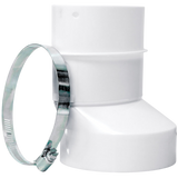 Dundas Jafine R2OZW Round to Oval Plastic Dryer Duct Connector - Main