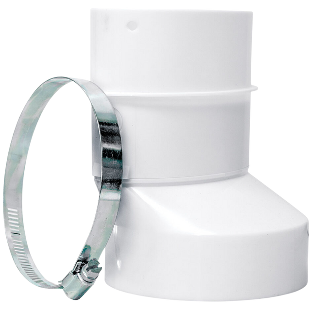 Dundas Jafine R2OZW Round to Oval Plastic Dryer Duct Connector - Main