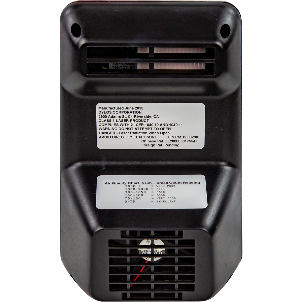 Dylos DC1100 PRO Laser Particle Counter - back