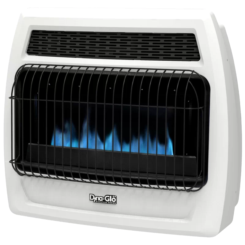 Dyna-Glo 30,000 BTU Blue Flame Ventless Wall Heater - Angle 2