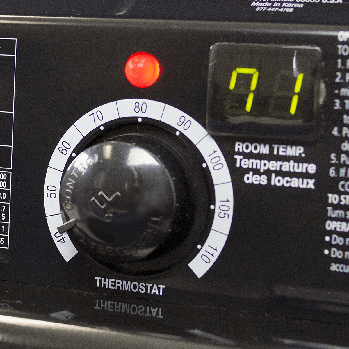 Dyna-Glo Delux 95K or 135K Kerosene Forced Air Heater - Thermostat