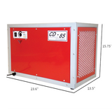 Ebac CD85 Dehumidifier - Dimensions