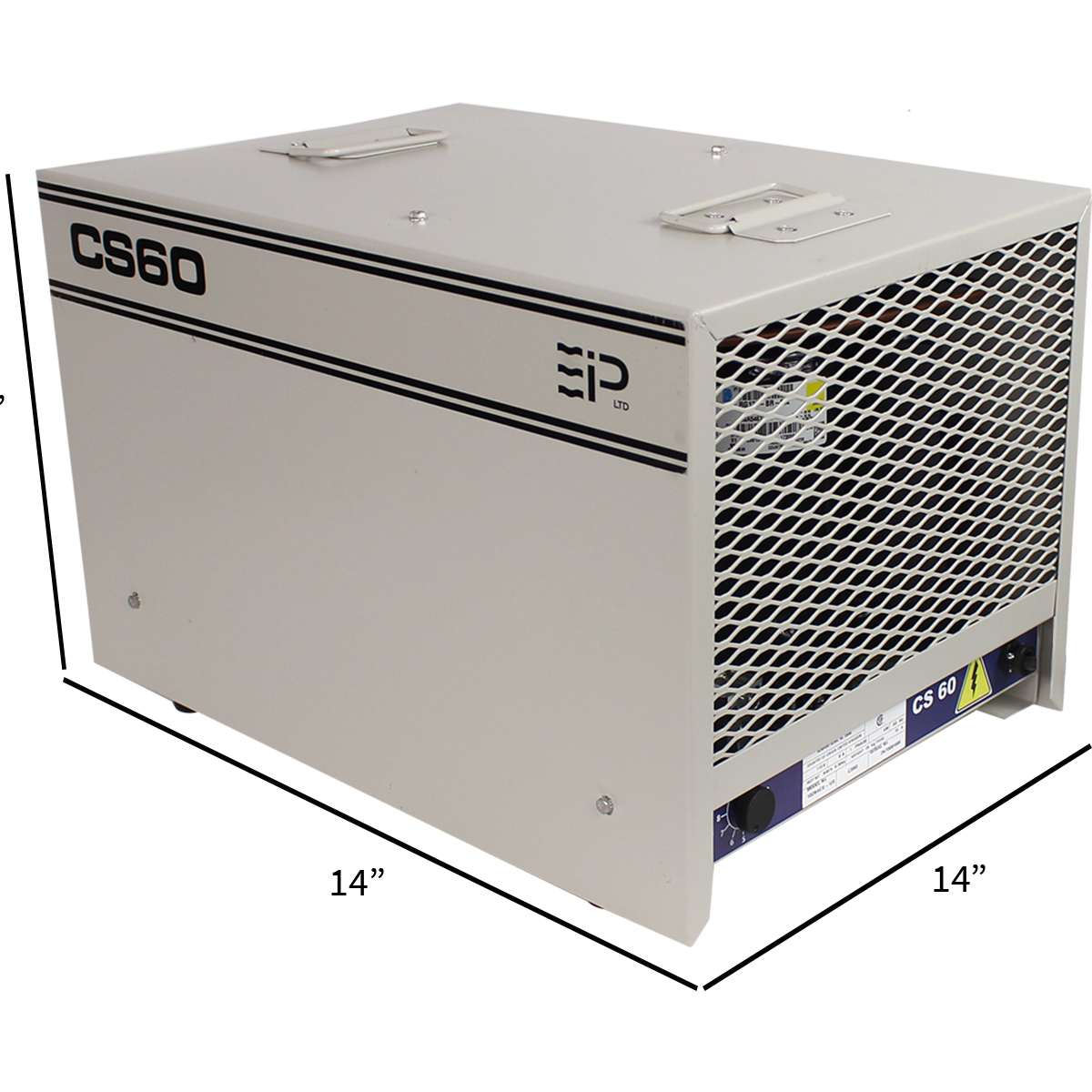 Ebac CS60 Crawl Space Dehumidifier - Dimensoins