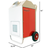 Ebac DD400-P Desiccant Dehumidifier - Dimensions
