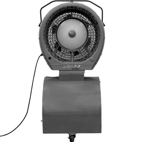Cyclone 737 Commercial Portable Misting Stand Fan w/ Reservoir - 18-gal. Gray