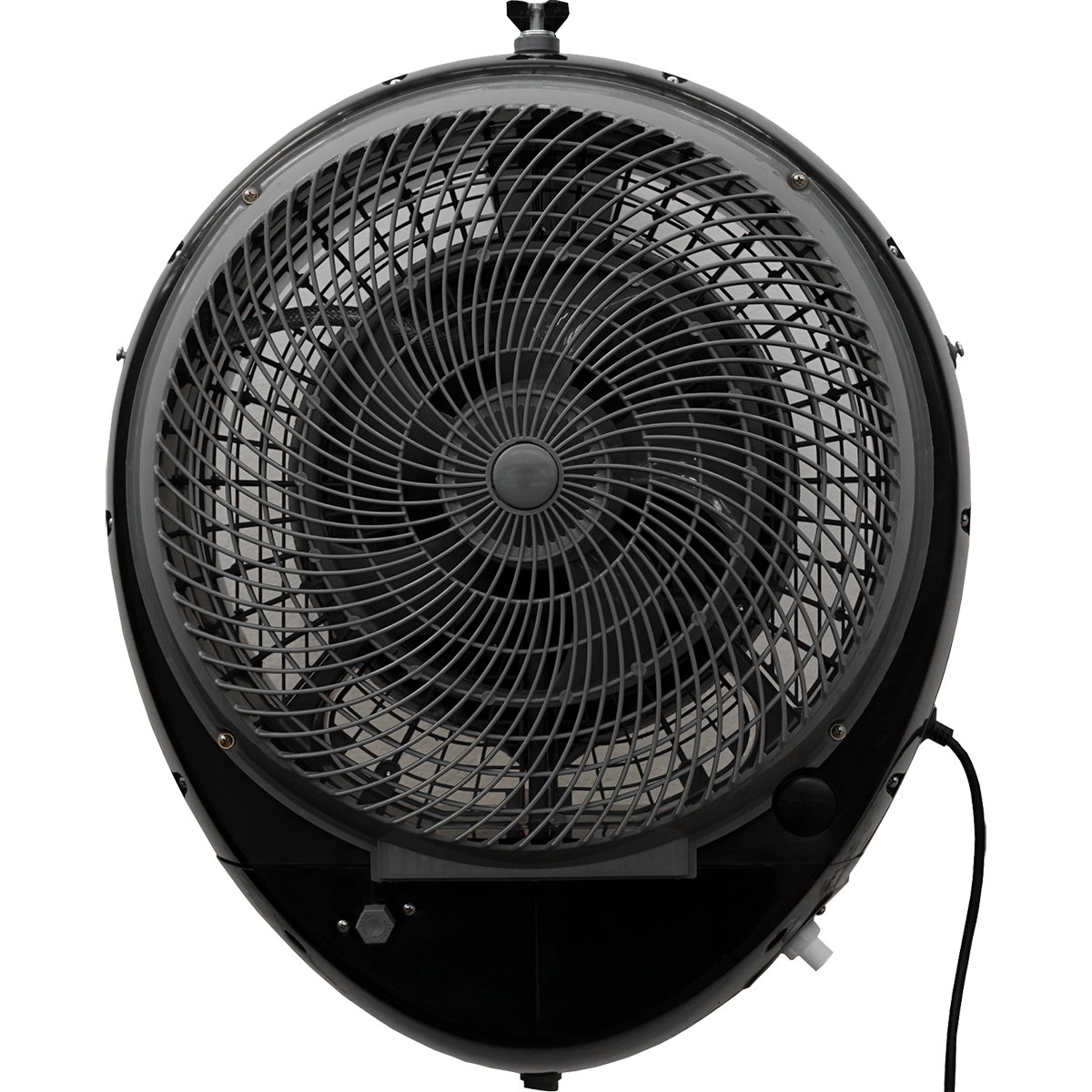 EcoJet by Joape Cyclone 737 Wall Mounted Commercial Misting Fan - Black - Back View