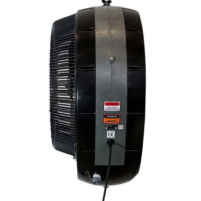 EcoJet by Joape Cyclone 737 Wall Mounted Commercial Misting Fan - Black - Side