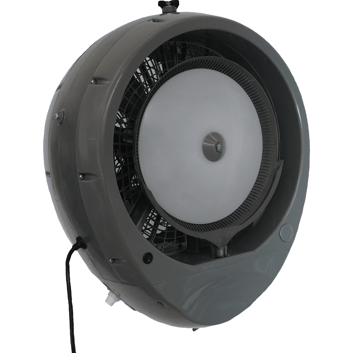 EcoJet by Joape Cyclone 737 Wall Mounted Commercial Misting Fan - Gray - Angle