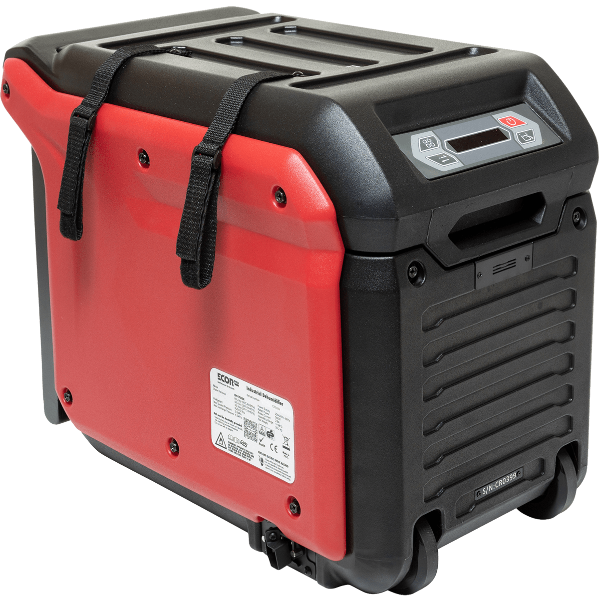 Ecor Pro 170LGR Low Grain Refrigerant Dehumidifier w/Pump Red - Angle