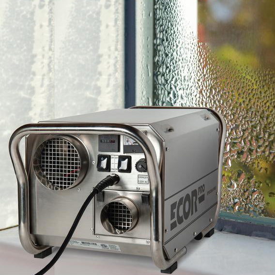 Ecor Pro Epd200Pro Dryfan 200 Pint Stainless Steel Desiccant Dehumidifier Lifestyle