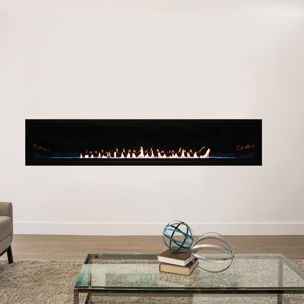 Empire Boulevard Vent Free Linear Fireplace with Electric Remote - 72 Inch Lifestyle