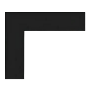 Empire 1.5" Matte Black Beveled Frame Decorative Front for Boulevard Series - Main