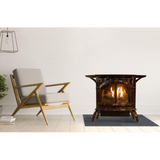 Empire Porcelain Mahogany Vent Free Cast Iron Stove w/ Millivolt Control - Lifestyle 2