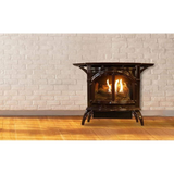 Empire Porcelain Mahogany Vent Free Cast Iron Stove w/ Millivolt Control - Lifestyle 3