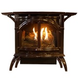 Empire Porcelain Mahogany Vent Free Cast Iron Stove w/ Millivolt Control - Main
