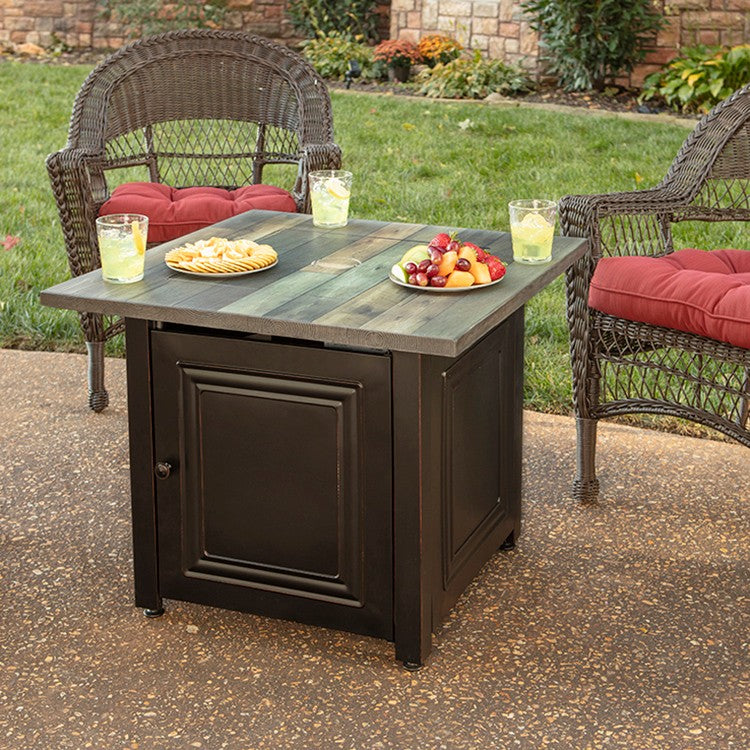 Endless Summer Burlington Outdoor LP Gas Fire Pit - on Patio in Summer