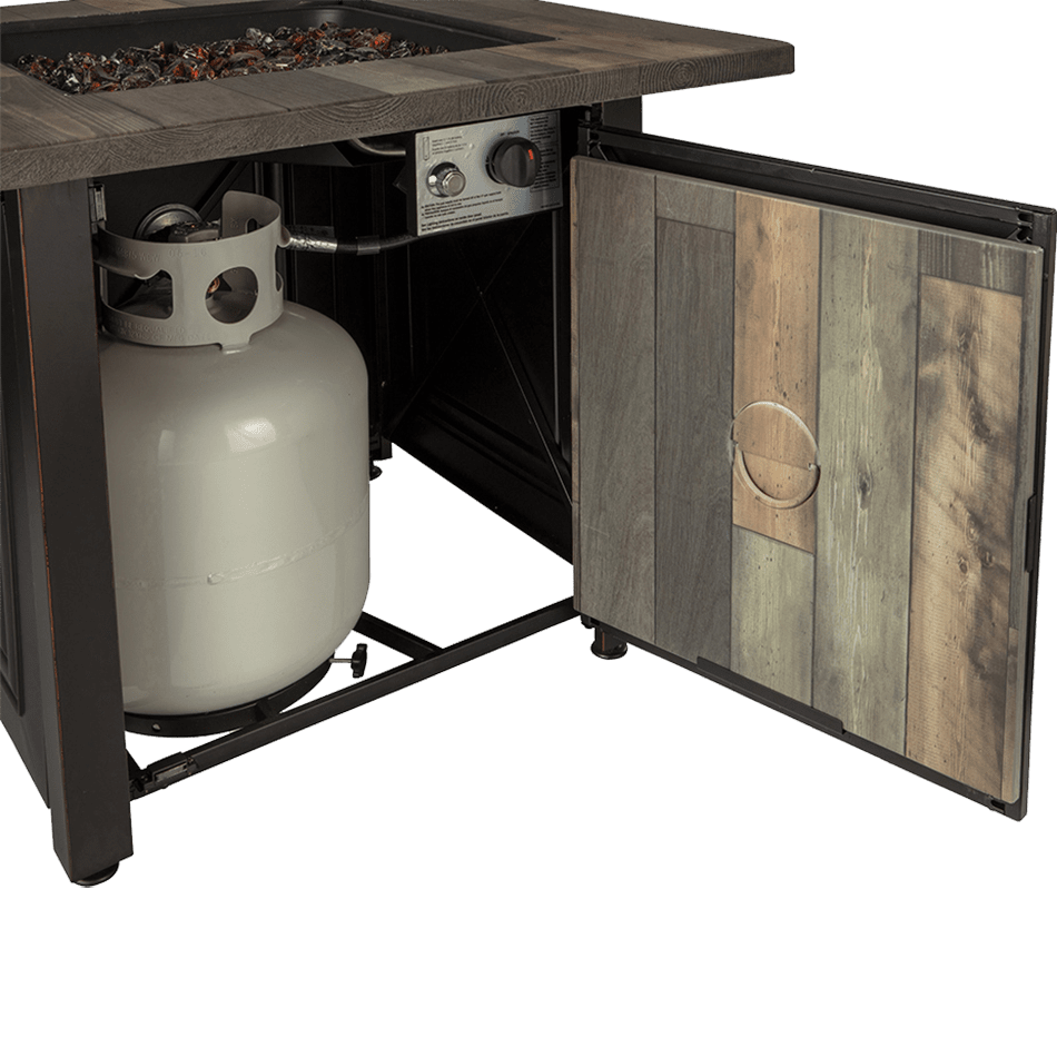 Endless Summer Burlington Outdoor LP Gas Fire Pit - Gas Tank and Top Cover Storage