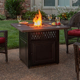Endless Summer Donovan DualHeat Outdoor LP Gas Fire Pit - on Patio Winter