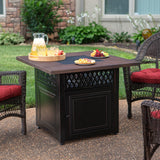 Endless Summer Donovan DualHeat Outdoor LP Gas Fire Pit - on Patio in Summer