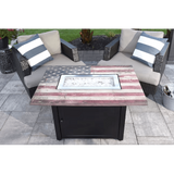 Endless Summer The Americana Rectangular LP Gas Outdoor Fire Pit - Lifestyle 2