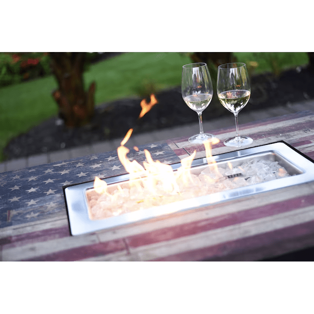Endless Summer The Americana Rectangular LP Gas Outdoor Fire Pit - Lifestyle 4