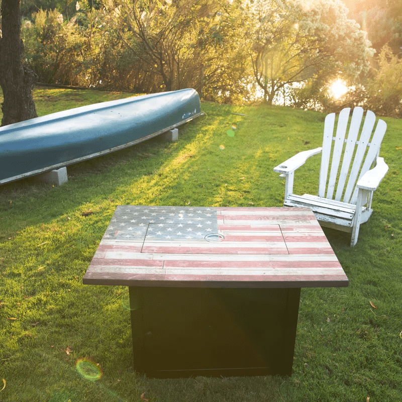 Endless Summer The Americana Rectangular LP Gas Outdoor Fire Pit - Lifestyle 5