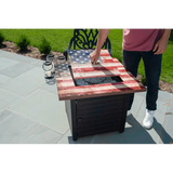 Endless Summer The Liberty Square LP Gas Outdoor Fire Pit - Lifestyle 2