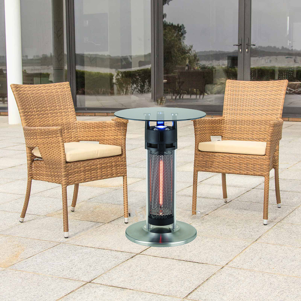 Energ Plus Hea 14756Led Circle Patio Table Heater Lifestyle