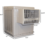 Essick Air RN35W Window Evaporative Cooler - Dimensions