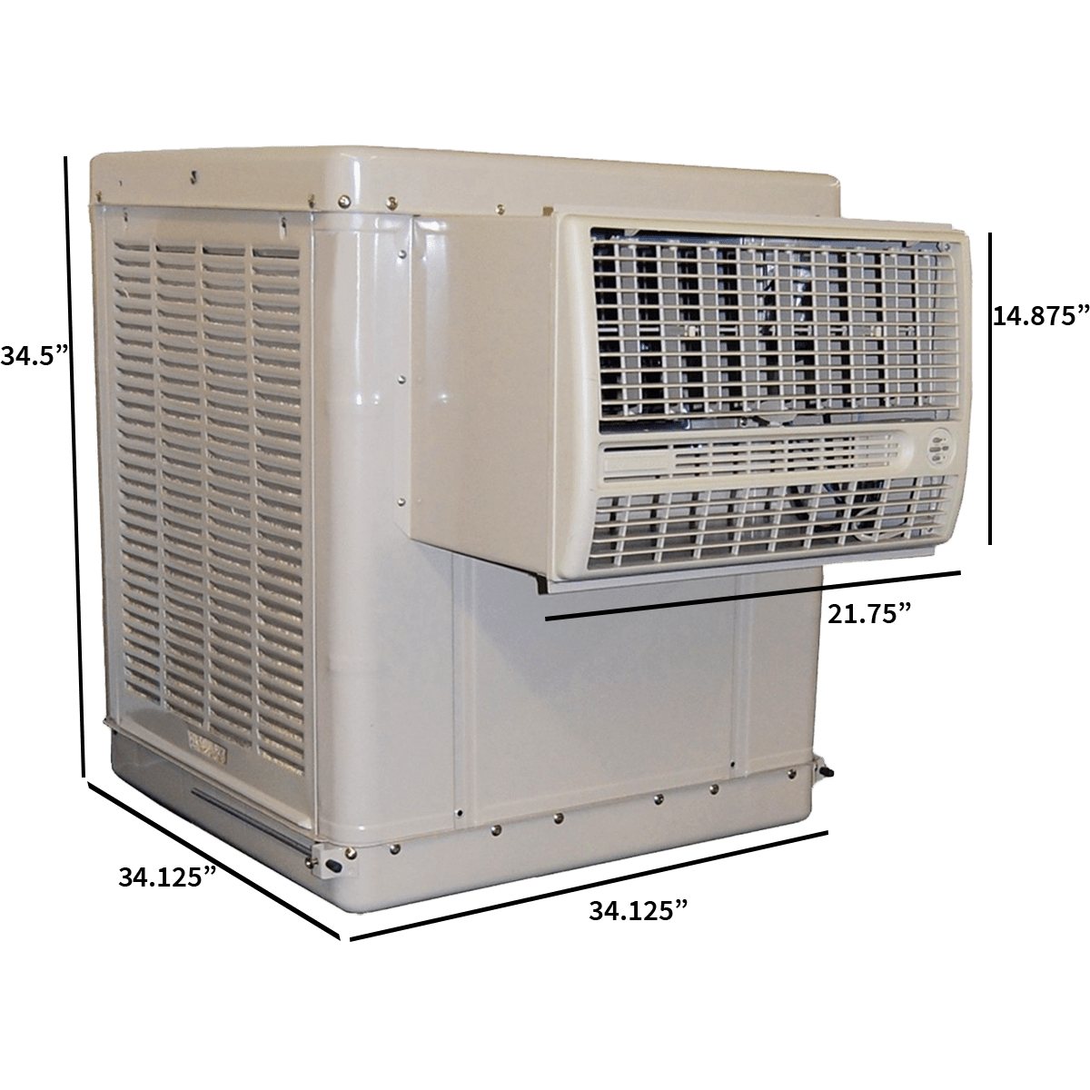 Essick Air RN50W Window Evaporative Coolers - Dimensions