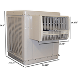 Essick Air RN50W Window Evaporative Coolers - Dimensions