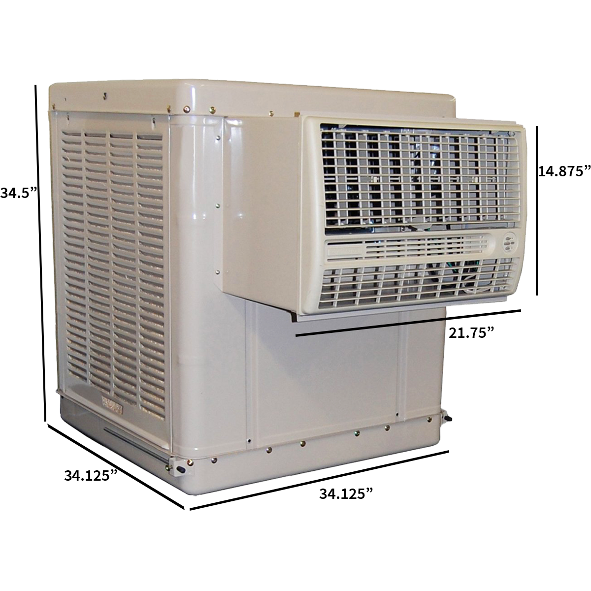Essick Air RN50W Window Evaporative Coolers - Dimensions