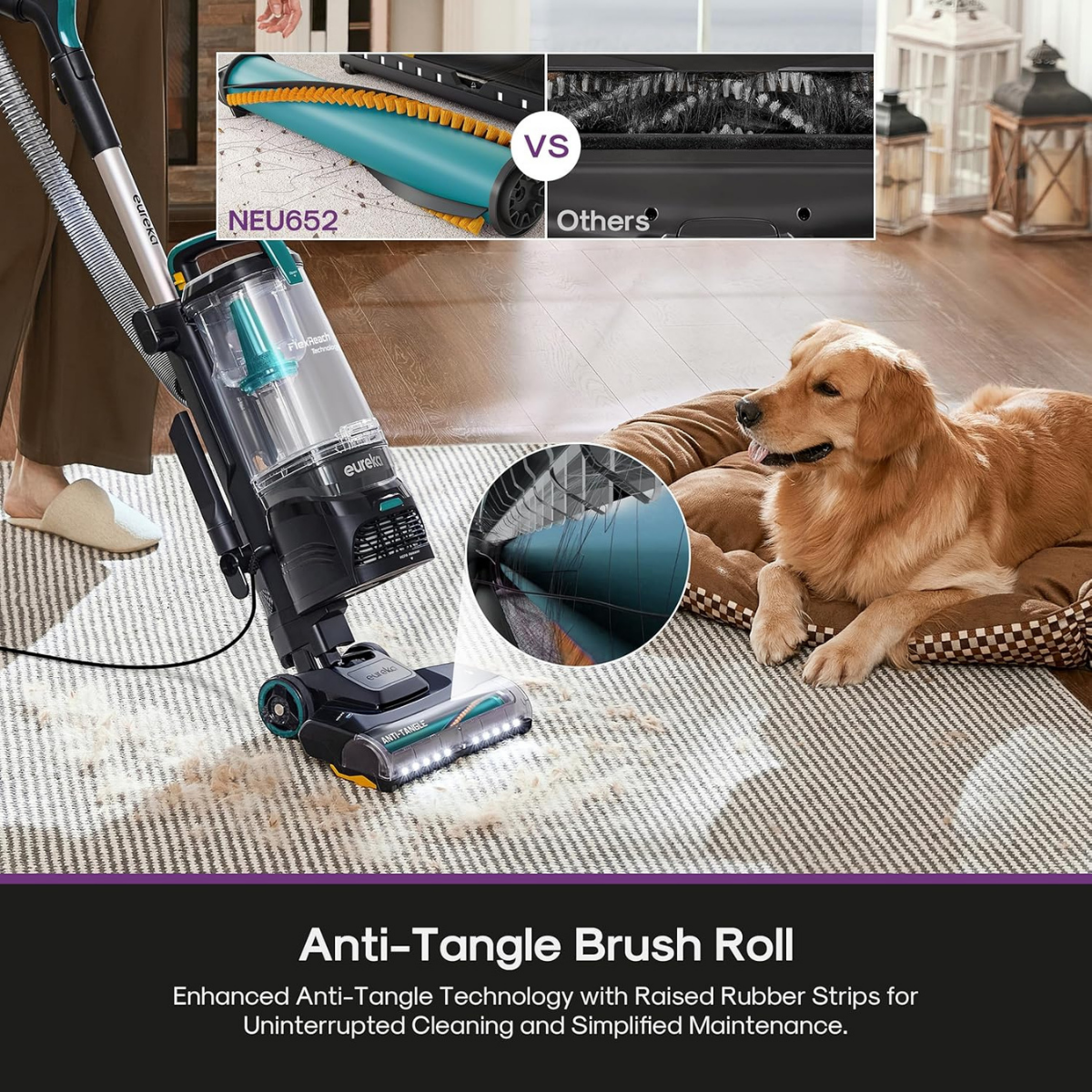 Eureka FlexReach Multi-Surface Upright Vacuum with HEPA Filtration - Infographic 5