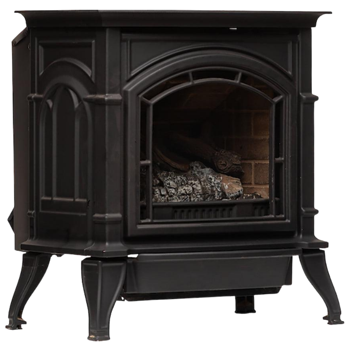 EverWarm Freestanding Vent Free Gas Stove on Legs - Angle 1
