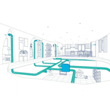Fantech ATMO 150E - 200H Energy Recovery Ventilator - Housing Set up