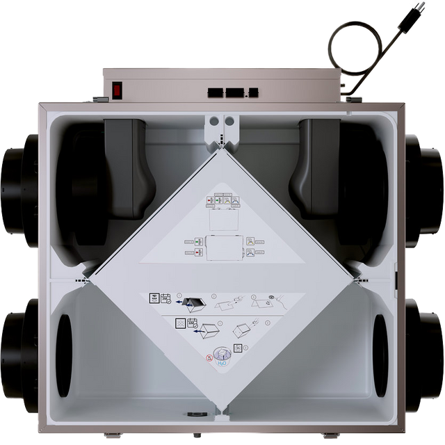Fantech ATMO 200E Energy Recovery Ventilator - Cross-Section