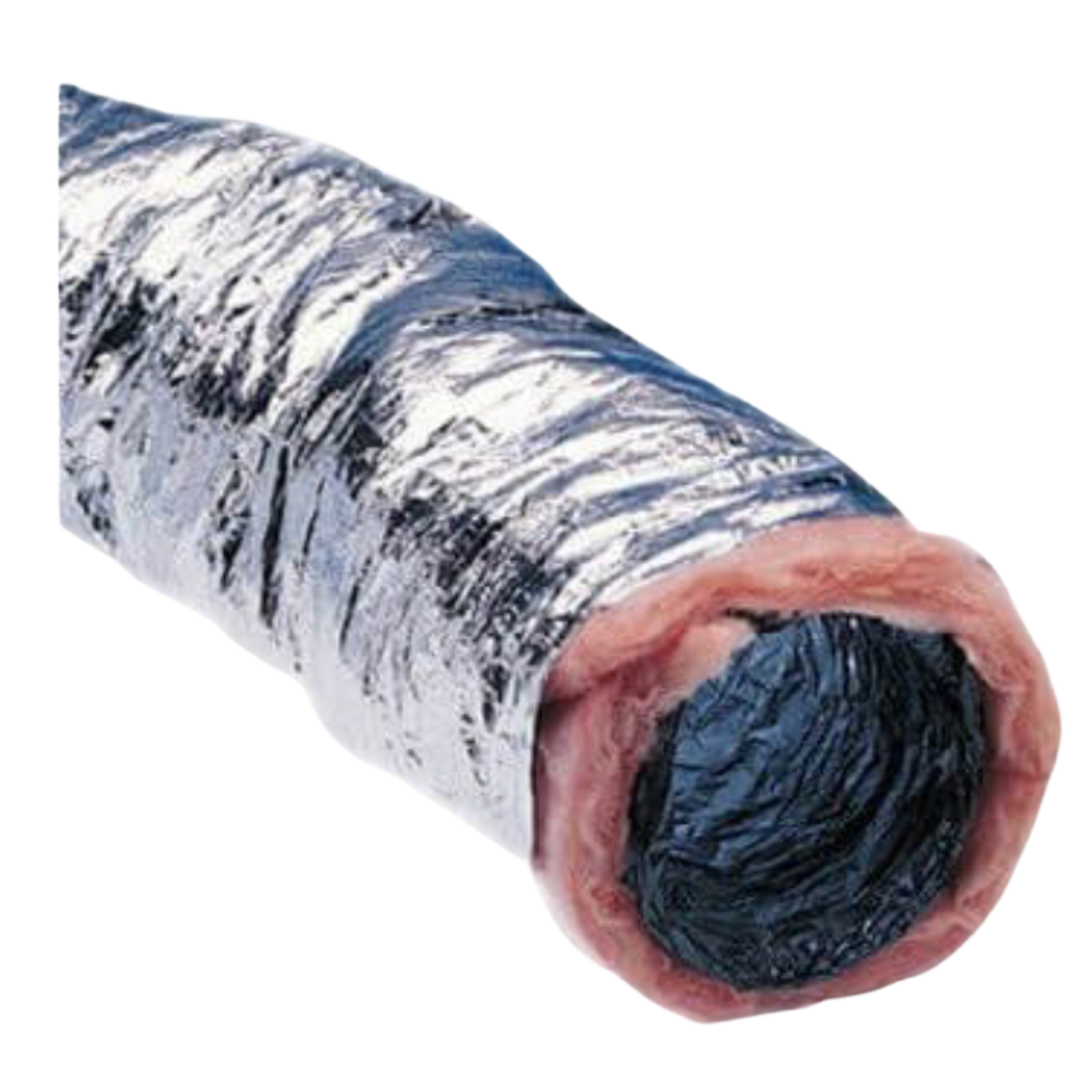 Fantech FIDT Fiberglass Insulated Silver Flex Duct - Close-up