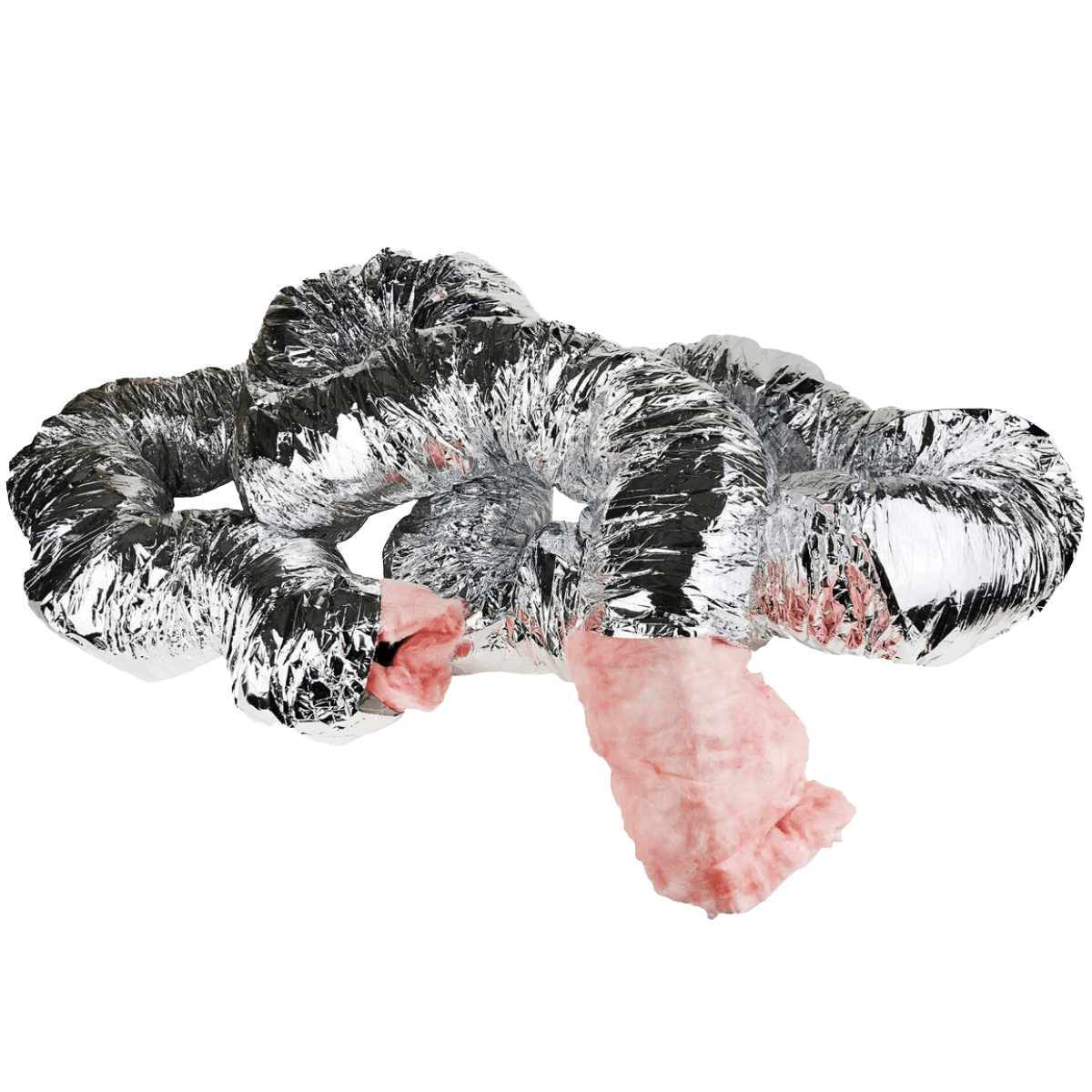 Fantech FIDT Fiberglass Insulated Silver Flex Duct - Full Angle