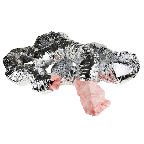 Fantech FIDT4 Fiberglass Insulated Silver Flex Duct - Full Angle