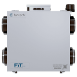 Fantech FIT 120E-D-EC-M 129 CFM Low Profile Mirrored Energy Recovery Ventilator w/ Shut-Off Damper - Main