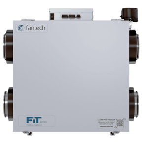 Fantech FIT 120E-M 127 CFM Low Profile Mirrored Energy Recovery Ventilator w/ Shut-off Damper - Front