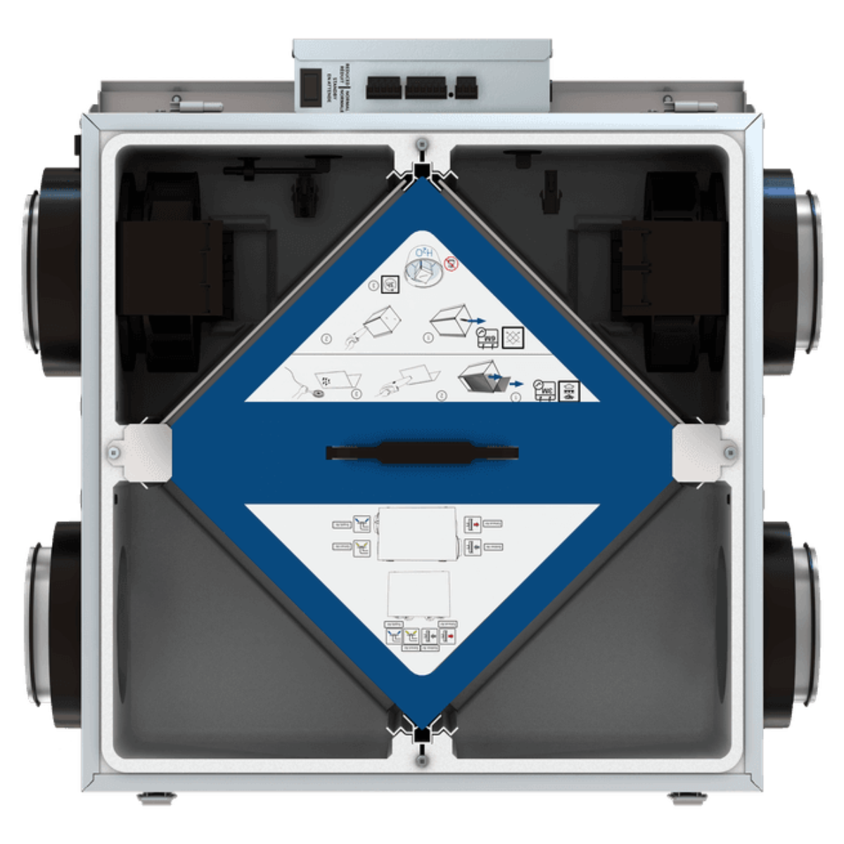 Fantech FIT 120E Series Low Profile Energy Recovery Ventilator - Back