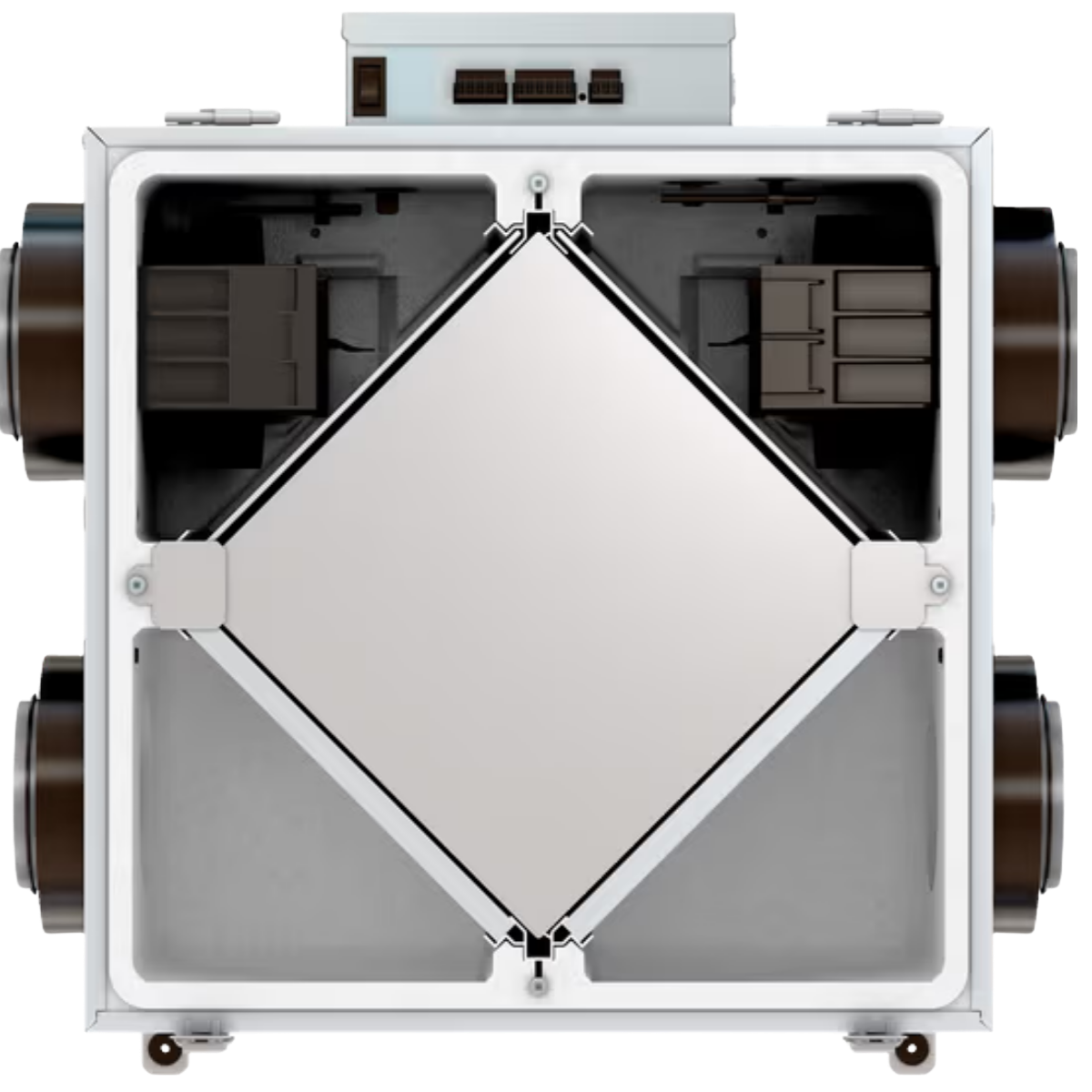 Fantech FIT 80E 78 CFM Low Profile ERV - Cross Section